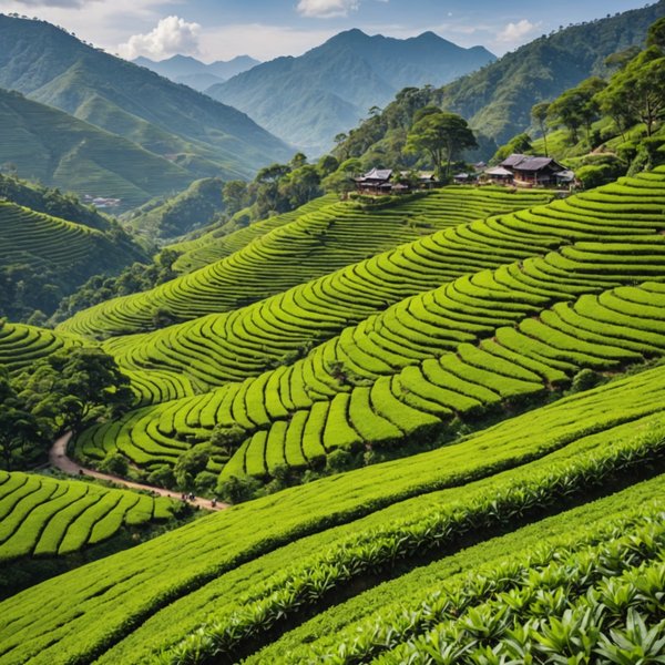 Quelle croisière propose des visites des plantations de thé en Asie du Sud-Est?